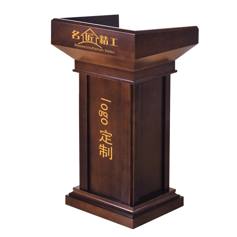 

New solid wood podium speech desk welcoming reception desk teacher's podium wedding hosted vows
