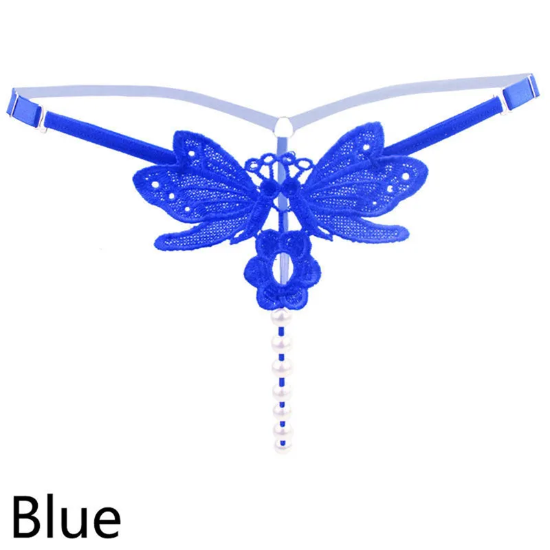 Sexy Adjustable Open Crotch Underwear Femme Lady Embroidery Butterfly G-string V-string Panties