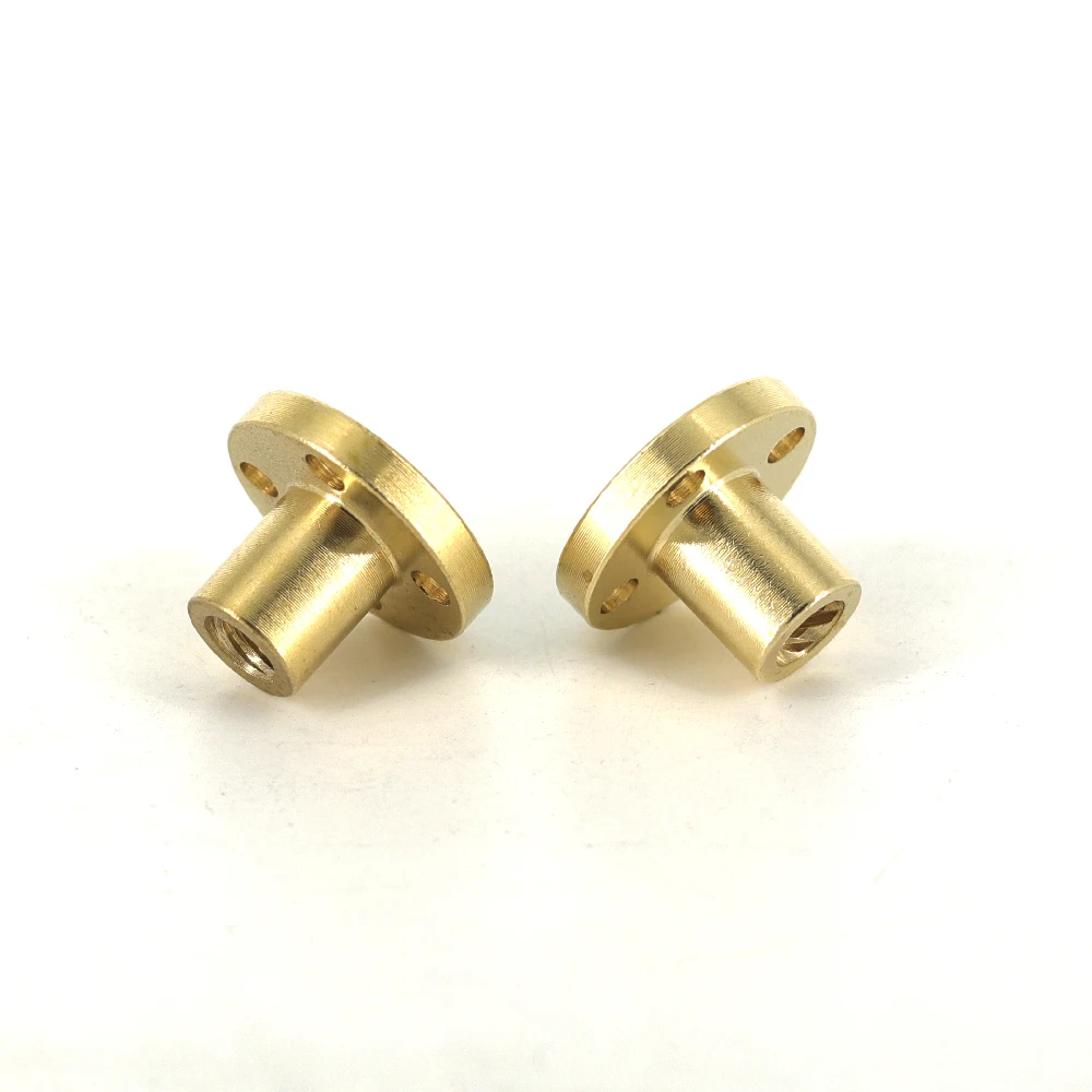 T6 nut trapezoidal screw brass copper lead 1mm 2mm 4mm 6mm 12mm 1pcs