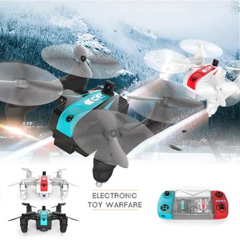 

2Pcs Battle Foldable Mini Drone With Camera HD RC Quadcopter With Headless Mode RC Helicopter Altitude Hold Includes 2 Drones #E