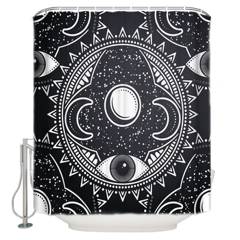 

Starry Eye Totem Shower Curtain Waterproof and Mildewproof Polyester Fabric Bath Curtain Design