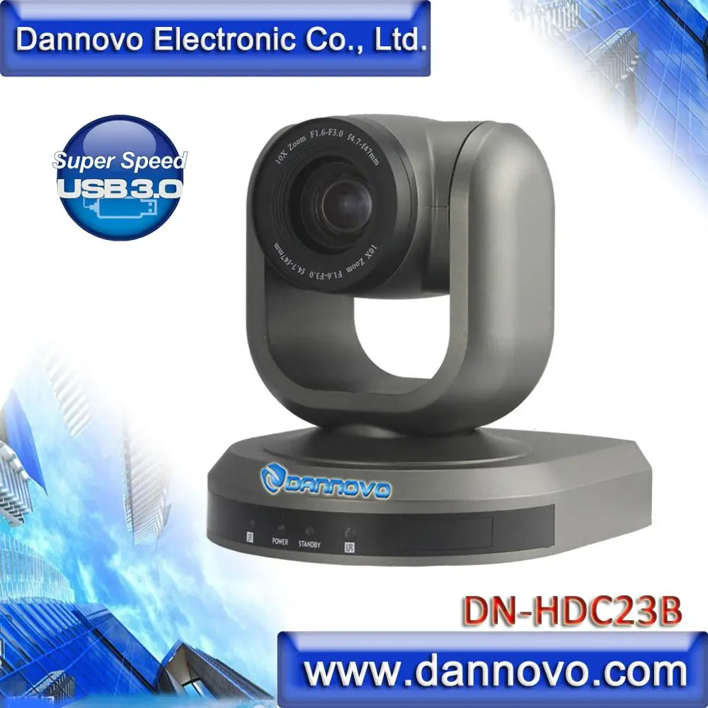 무료 배송: DANNOVO USB3.0 HD 화상 회의 카메라 회의실, 10X 광학 줌, 천장/벽 마운트 (DN-HDC23B)
