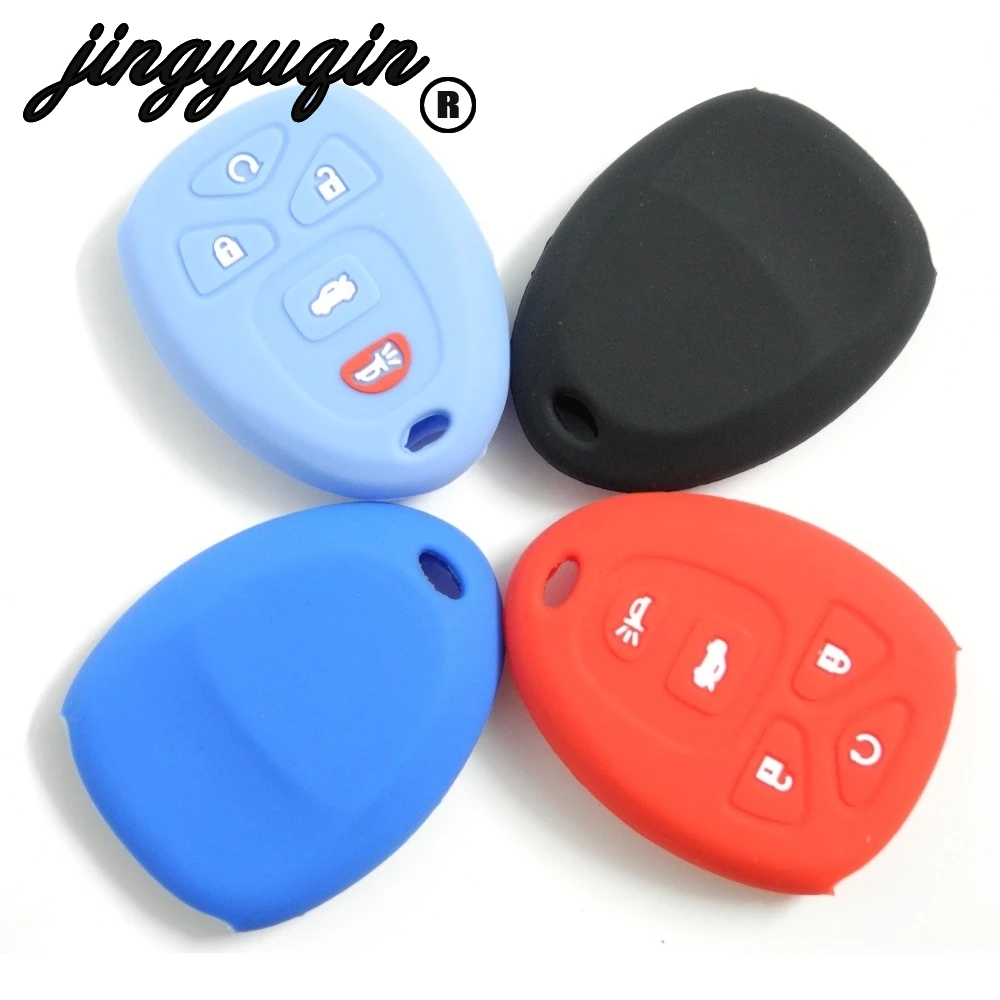 Силиконовый чехол для ключей jingyuqin Buick Enclave La Crosse Chevrolet Impala Suburban 1500 Pontiac Remote 5 кнопок