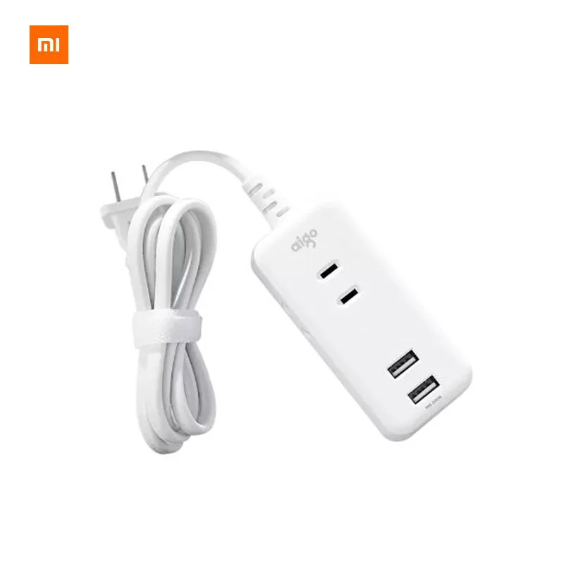 Xiaomi Youpin Aig 3-сторонний Разъем питания с 2 usb-портами в форме ладони Компактная и