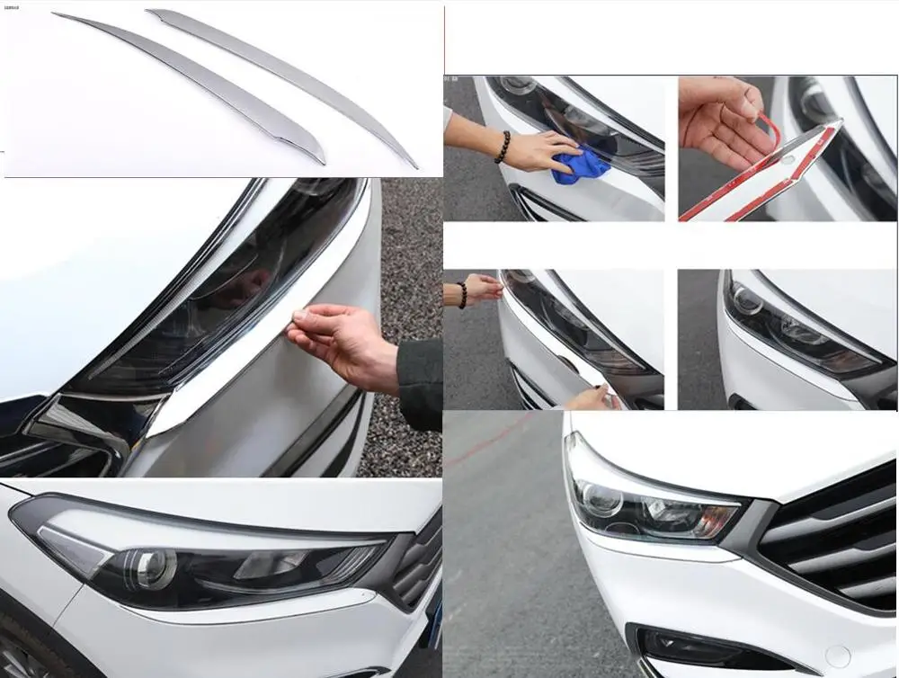 Аксессуары для Hyundai Tucson 2015 2017 хромированный светильник на переднюю головку