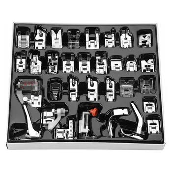 

32PCS Presser Feet Accessory Set for Sewing Machine Low Shank Embroidery Machine P7Ding