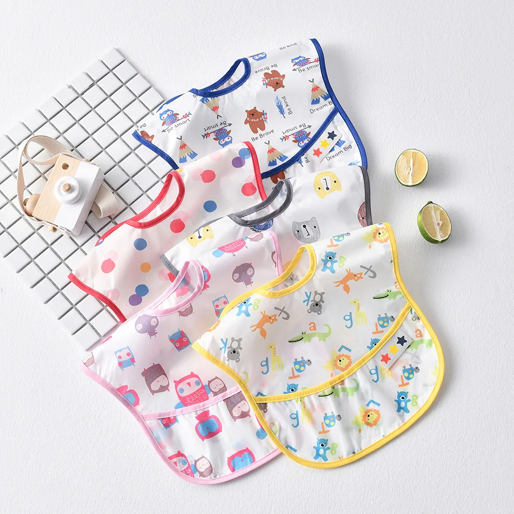 

Waterproof Soft Bib Children's Waterproof Smock Baby djustable Burp Cloths Feeding Bib Baby Eating Bib for Baby Accessories