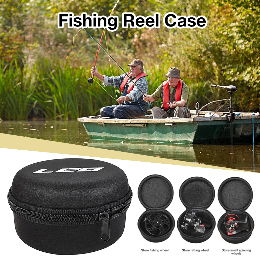 12CM Waterproof Fishing Bag Fishing Reel Case Round EVA Hard Protective  Cover Storage Case Shockproof Fishing Reel Pouch Bag