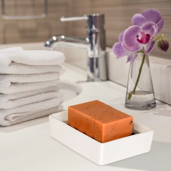 

Creative Durable Soap Rack Drain Stainless Steel Rectangle Portable Soap Tray Dual-side Holder Home Bathroom Gadgets