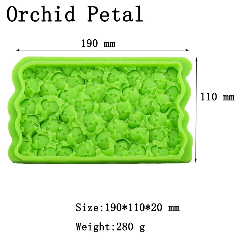 Meibum Orchid Petal Silicone Fondant Cake Mold Wedding Birthday Paste Sugar Craft Phalaenopsis Border Decorating Pastry Mould - Цвет: Orchid Petal