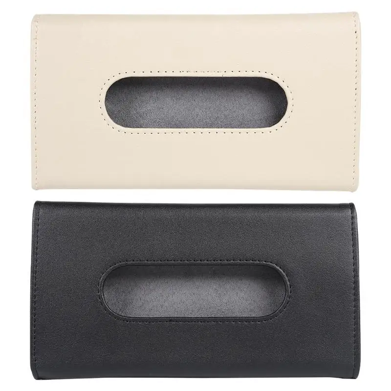

PU Leather Car Sun Visor Tissue Box Holder Sunshade Out of Sight and Stable Easy Installation Paper Napkin Storage Cover