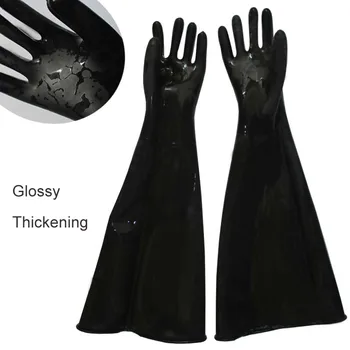 

Sandblasting Rubber Gloves Long Thickened With Particles Wear-resistant Gloves Sandblasting Working Acid Alkali Resistant Gloves