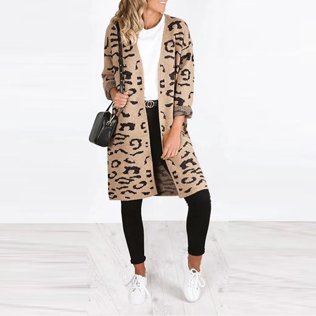 

Female Cardigan Sweater Women Autumn Winter Long Latern Sleeve Open Front Knitting Cardigan Outwearsueter sueter mujer invierno