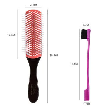 

Nine-row Comb Brush Combination Cushion Brush Nylon Bristles Hair Styling Comb Set Professional Brush Barbers