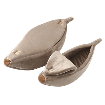 

Banana Peel Cat House Cute Bed Mat Soft Plush Padding Cushion for Cats Kittens New HKS99