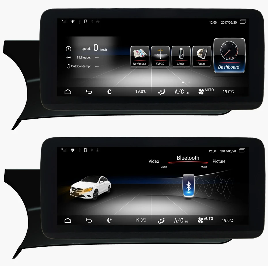 Cheap KANOR Android 8.0 Car Radio Player For Mercedes Benz C Class W204 2011-2014 Car Monitor Audio GPS Navigation Stereo Auto 11