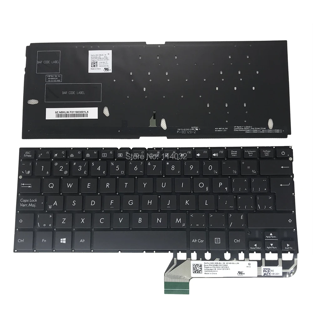 Teclado para Asus Substituição Teclados Backlit Zenbook 430 ua Ux430uq un po Português Preto 0knb0 2627po00 Nsk Wblbu Venda ux - Imagem 6