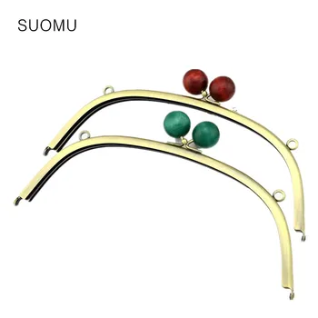 

Metal Purse Frame Women Handle Clutch Bag Accessories DIY HandBag bronze Frame Kiss Clasp Lock Hardware 24.5*9.5CM wholesale
