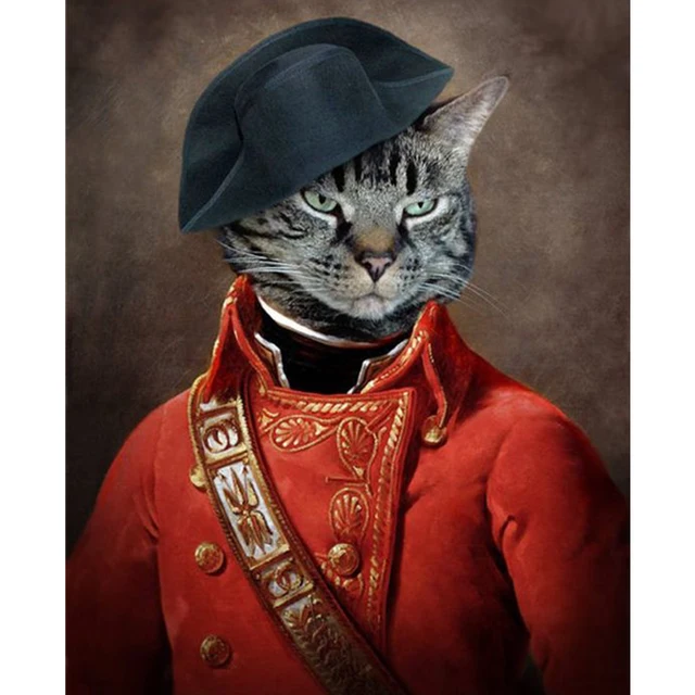 Vintage Dog Princess Pet Gentleman Cat Nordic Poster Animals Wall Art Canvas Painting Wall Pictures For Living Room Unframed E