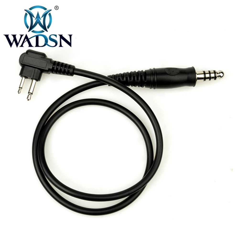 WADSN PTT электронный провод для тактической гарнитуры радио Softail PTT-To-Walkie talkie Plug наружные охотничьи наушники аксессуар WZ124