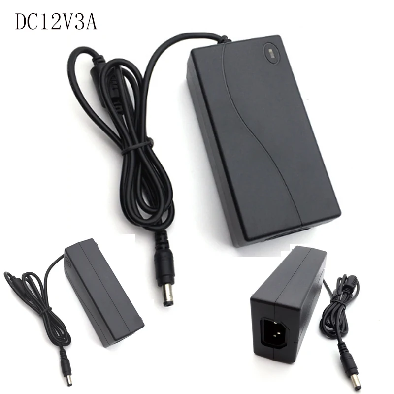 DC12V 3A 5A 6A 8A 10A Мощность адаптер Светодиодный импульсный источник Питание 5,5*2,5 мм Выходной интерфейс AC110V-240V для DC12V конвертер