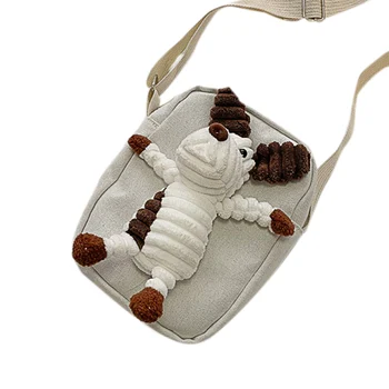 

Women Bag Casual Cute Cartoon Decoration Shoulder Bag New Style Concise Crossbody Bag Wholesale