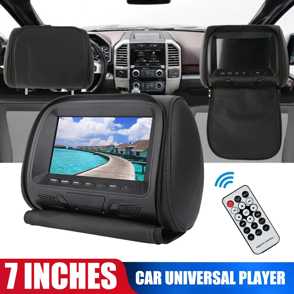 Universal 7 inch LED 1080P Car Headrest MP5 Monitor / Multi media Player / Seat back MP5 / USB