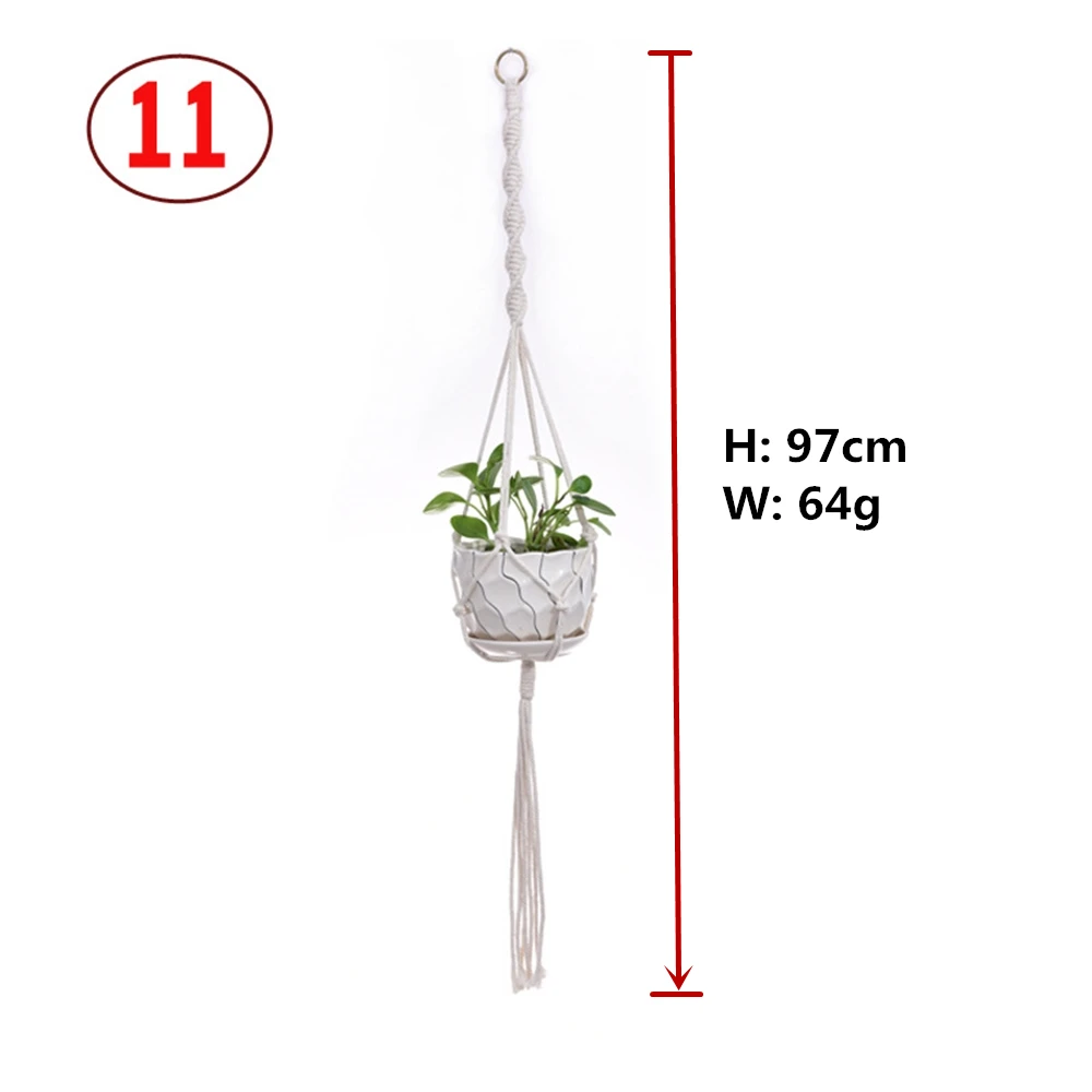 handmade macrame plant hanger flower pot hanger for wall decoration countyard garden Plant Holder Basket