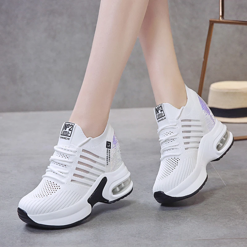 white tennis shoes platform