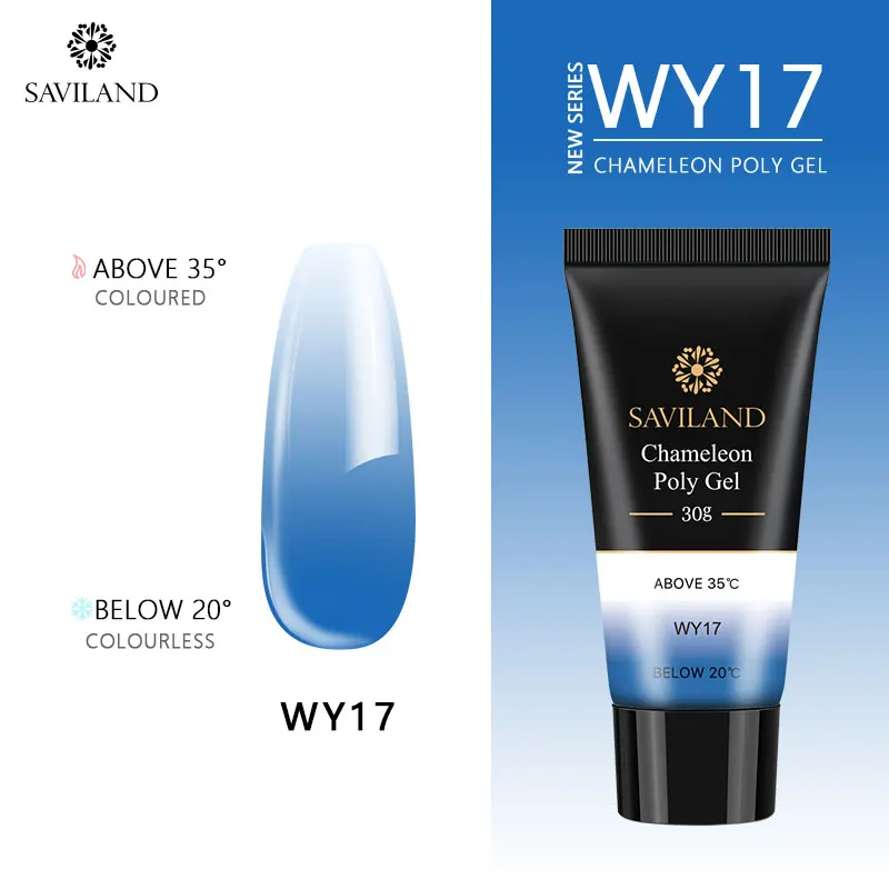 30g WY17 SAVILAND акриловый полигель с изменением температуры быстрое строительство камуфляж акриловый полигель для ногтей быстрое строительство УФ-гель лак - Цвет: 30g WY17