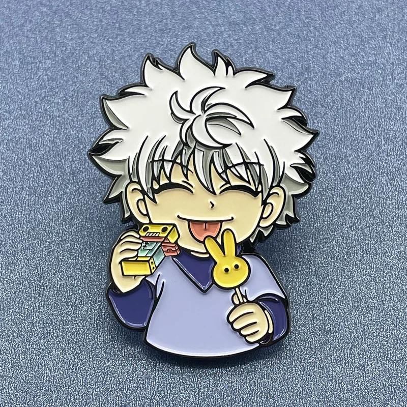 1 шт. новая японская аниме Hunter X Косплей брошь булавки фигурки Killua Zoldyck