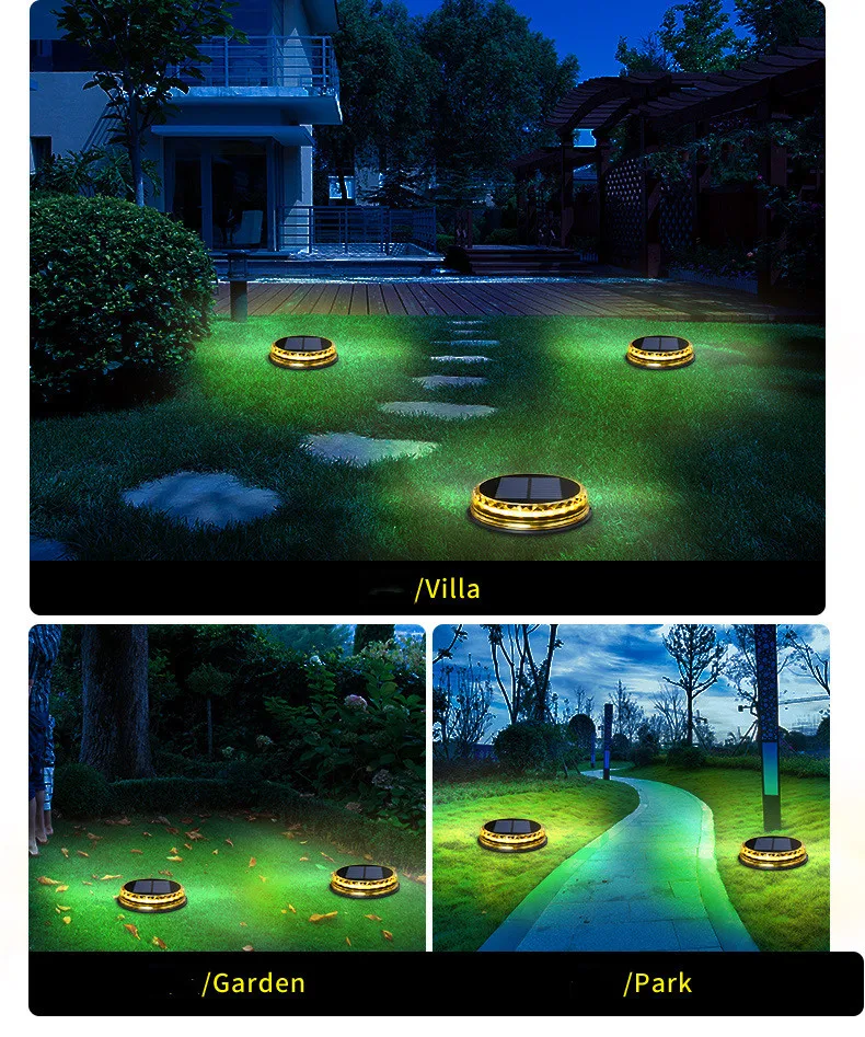 LED Solar Lawn Yard Led Solar Lights Buried Solar Garden Light Waterproof Outdoor PathWay Floor Under Ground Spot Lamp solar motion lights