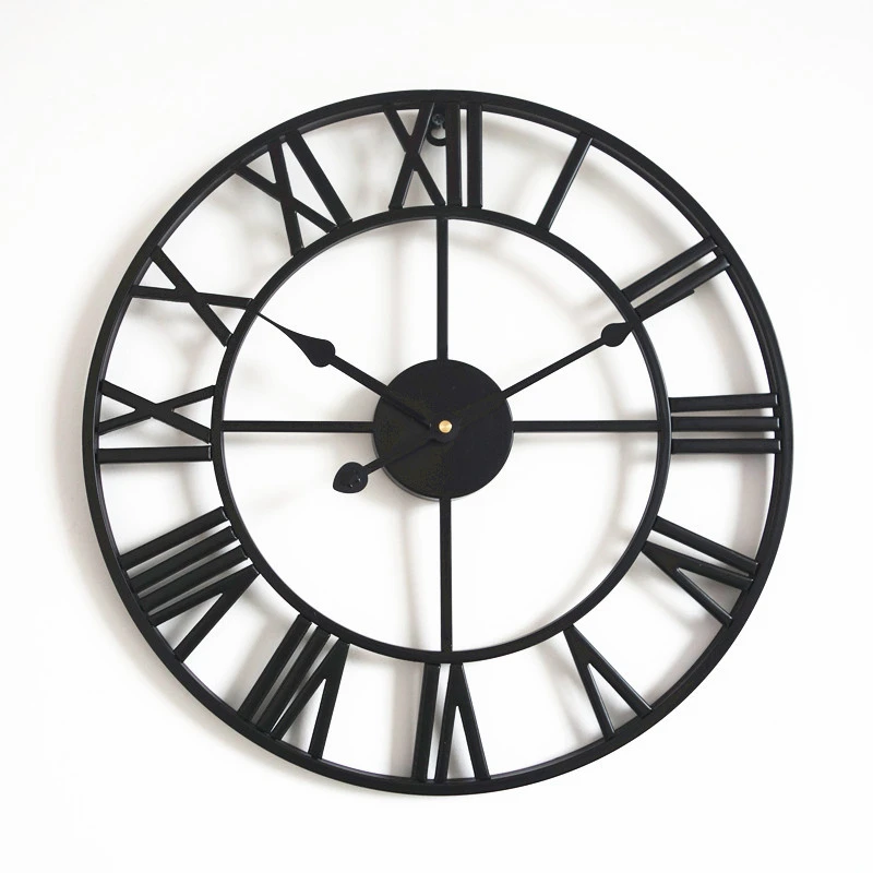 

Retro Iron Creative Mute Modern Design Large Wall Clock Silent Clocks for Home Kitchen Living Room Decor Battery Operated