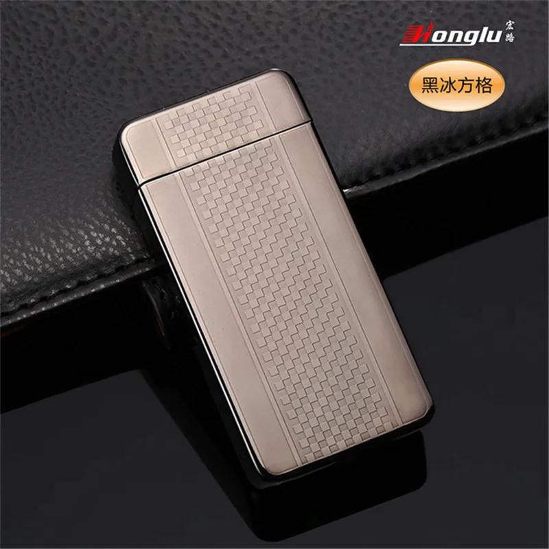 15 Новая Металлическая двойная дуговая usb зарядка Зажигалка импульсная ветрозащитная электрическая сигарета зажигалка для сигар беспламенная перезаряжаемая Зажигалка плазменная - Цвет: 15