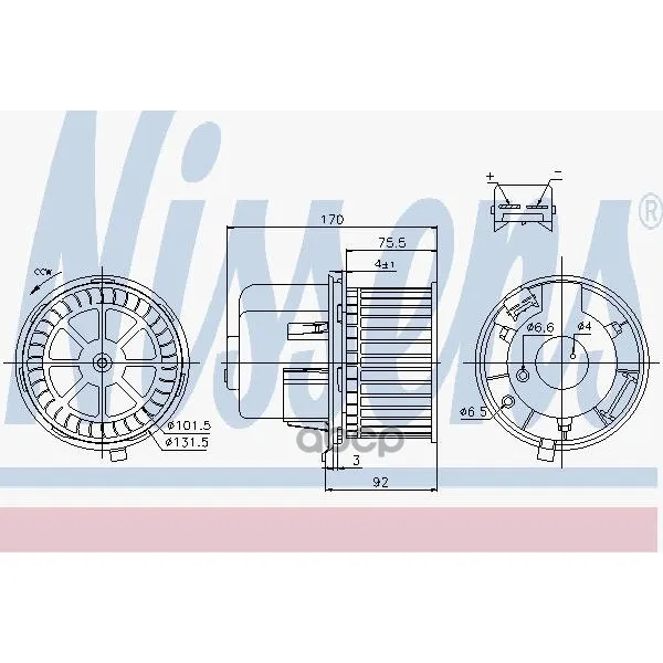 Мотор Отопителя Ford Transit 94-00/06-/11- Nissens 87061 Nissens арт. 87061