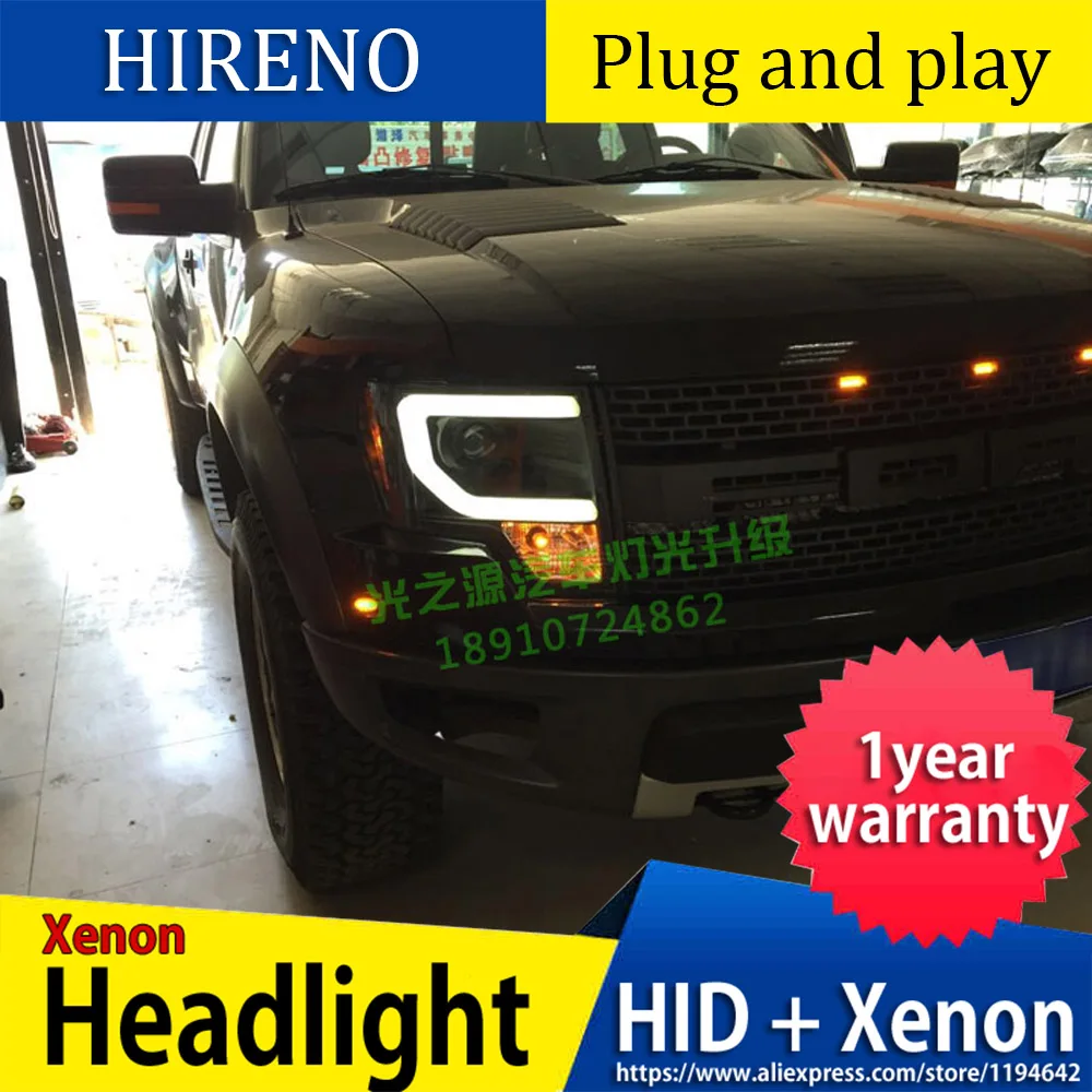 Автомобильный Стайлинг светодиодный HID Rio светодиодный чехол для фары для Ford Raptor F150 2008- Биксеноновые линзы ближнего света