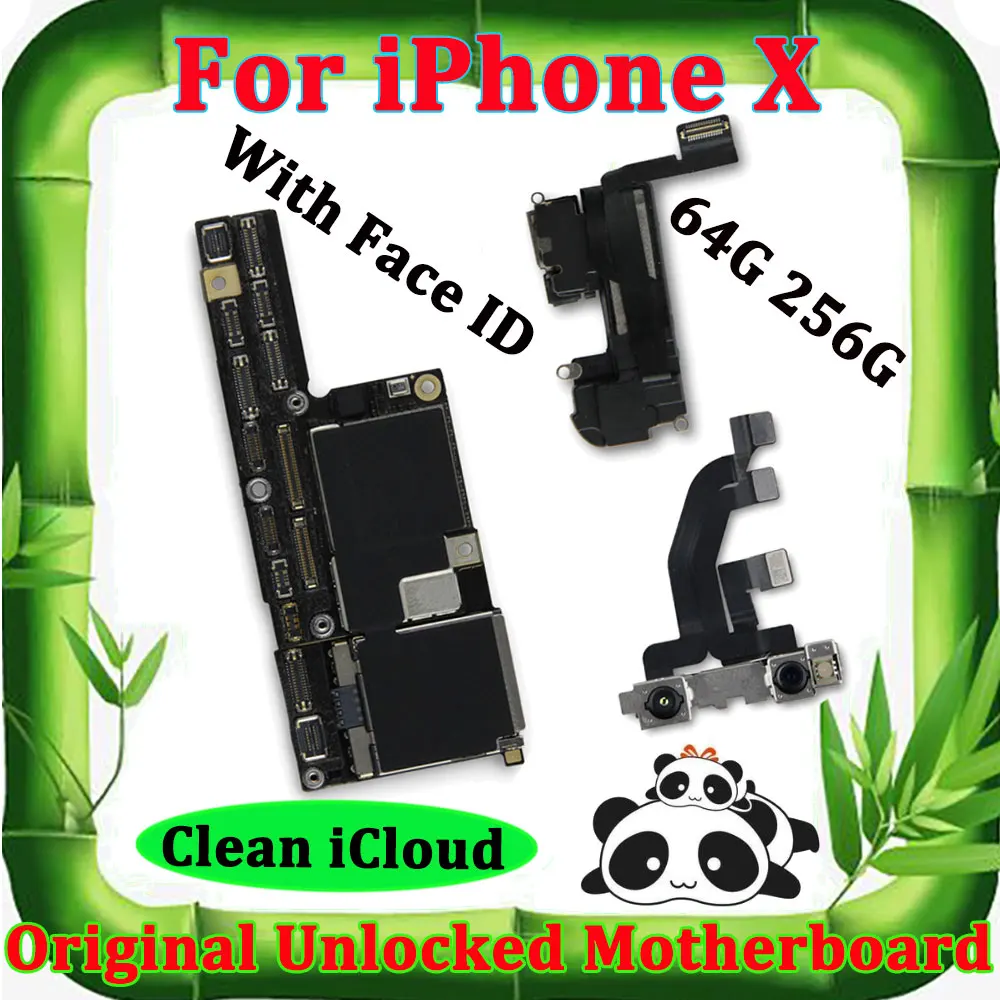64G 256G материнская плата для iPhone X с лицом ID GSM разблокированная материнская плата с полным чипом обновление IOS основные Материнские платы без iCloud