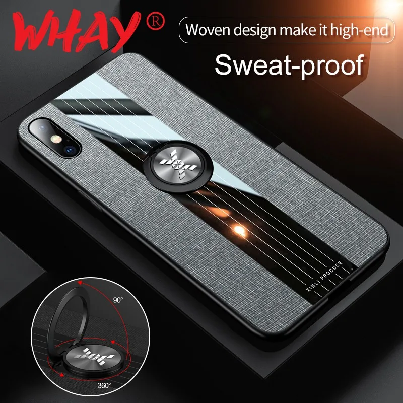 

Luxury Phone Case For iPhone X XS XR Max Cover Car Holder Silicone Magnetic Ring Bracket Case For iPhone 6 7 8 Plus X XS XR Max