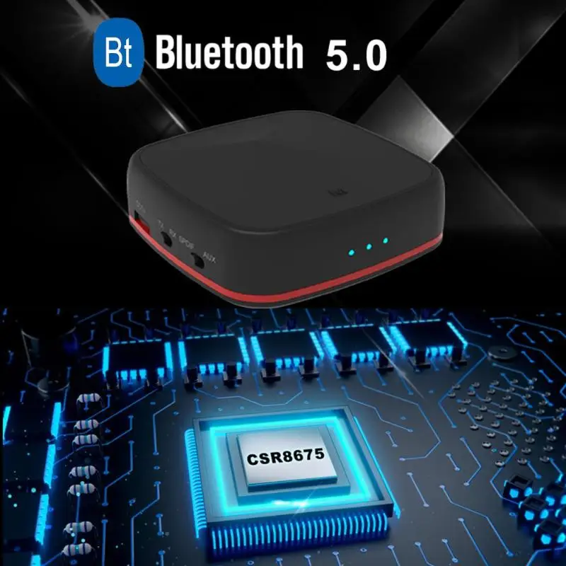 2 в 1 CSR8675 адаптер Bluetooth 5,0 передатчик приемник aptX HD/LL мини аудио 400 мАч низкая задержка поддержка APT-X AAC 54X54X15 мм