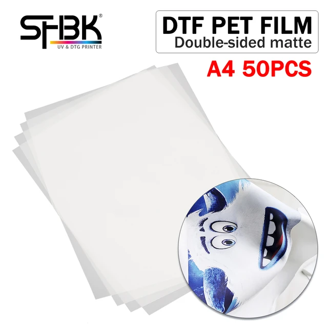 WOWOCUT DTF Transfer Film 100 Sheets A3 Direct To Film for DTF Sublimation  Printers Iron-on Transfer Paper for All Color Fabrics - AliExpress
