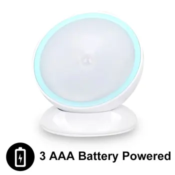 

Human Body Induction LED Wall Lamp Motion Sensor Battery Power Night Light 360 ° Rotating Closet Lamp Energy Saving Wall Light