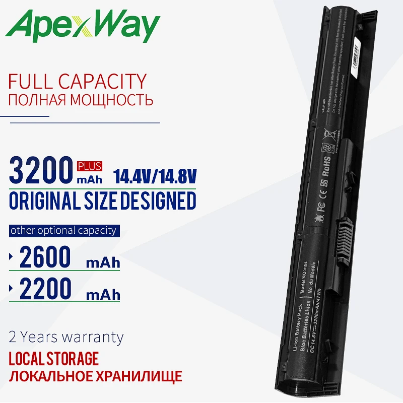 Аккумулятор для ноутбука HP VI04 15 AB093TX AB525TX AB548TX 14 4 В|battery for hp|laptop battery hplaptop |