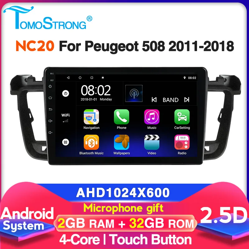 Автомобильный мультимедийный плеер Tomostrong NC20 с GPS для Peugeot 508 2011 2012 2013-2018