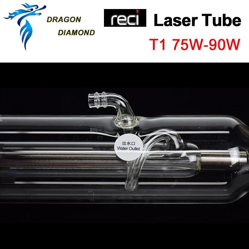 T-Series RECI T1 75W-90W Co2 Glass Laser Tube  Length 1110mm Dia.65mm For Engraving Machine & Cutting Machine