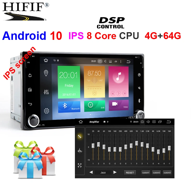 buy DSP 4G RAM IPS Android 10 CAR RADIO For Toyota RAV4 COROLLA VIOS HILUX Terios Land Cruiser 100 PRADO GPS PC no dvd player