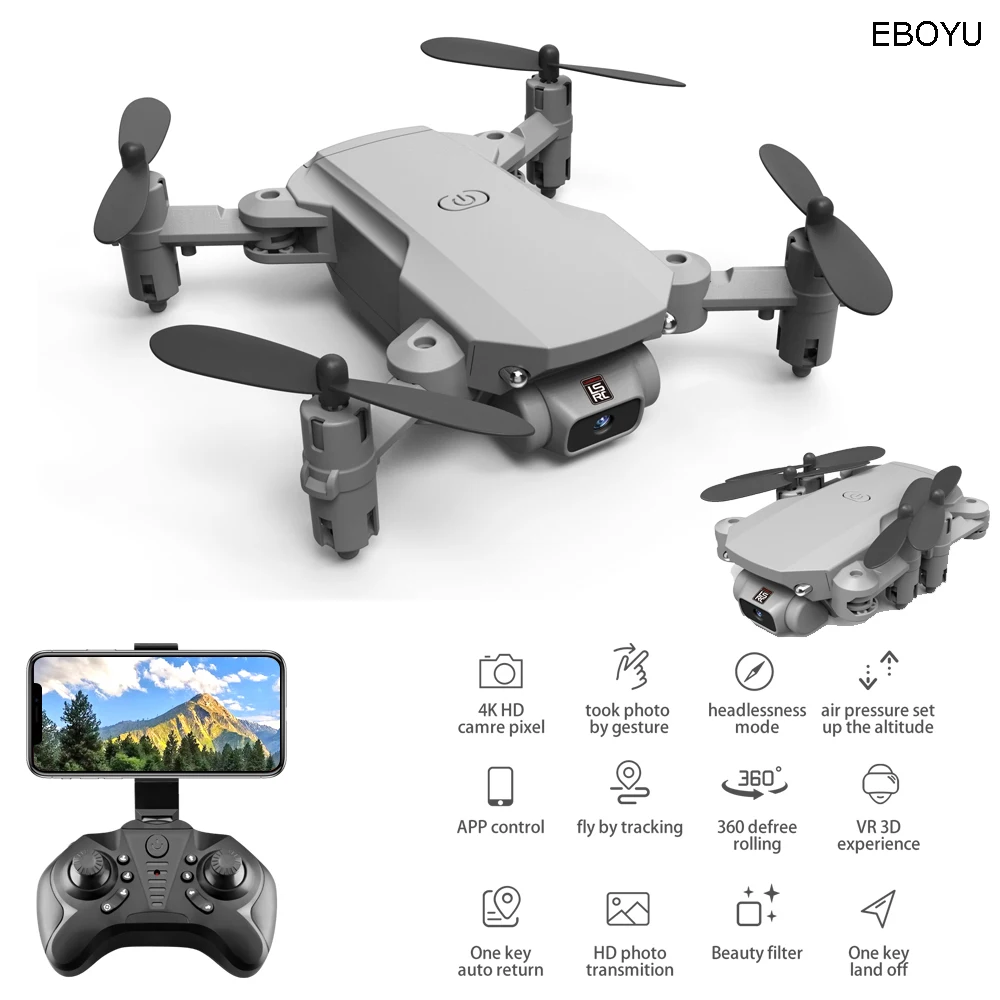 EBOYU LS-MIN 2 4 ГГц Wi-Fi FPV дрона с дистанционным управлением 4K HD Камера Follow me (следуй за