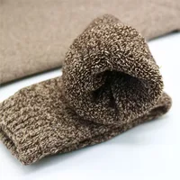 Chaussettes d'hiver en laine mérinos pour hommes, Super épaisses, chaudes, de haute qualité, Harajuku rétro, neige, chaussettes antigel décontractées, 5 paires 2
