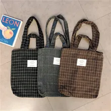 Зимняя теплая шерсть тартан эко хозяйственная сумка чёрный; коричневый серый SBB 910131