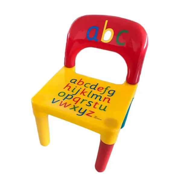 Children Letter Table Chair Set Yellow & Red Made of high quality plastic material kids furniture kids table and chair