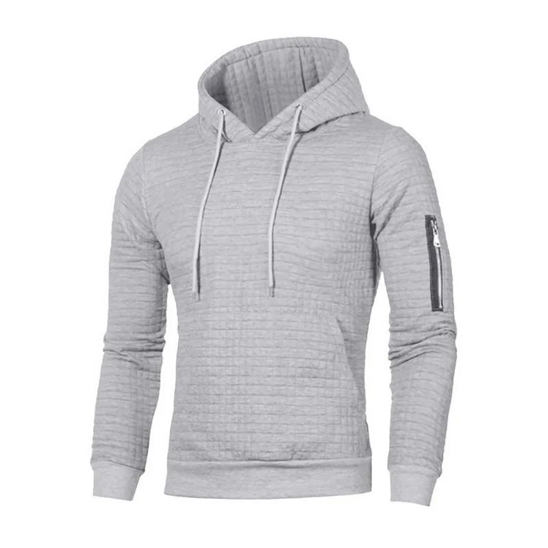 light grey Брендовый мужской жилет, модные однотонные толстовки без рукавов, кардиганы, куртка, осень-весна, на молнии, с карманами, мужской жилет, повседневный жилет, топы - Цвет: light grey